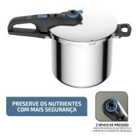 Panela De Presso Rochedo Inox Trendy 8 Litros Fechamento Externo