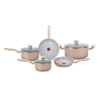 Jogo de Panelas Rochedo Ceramic Light Sand 5 peas