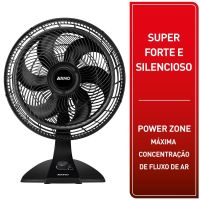 Ventilador de Mesa 40cm Arno Turbo Force 2 em 1 Preto VF42 220V